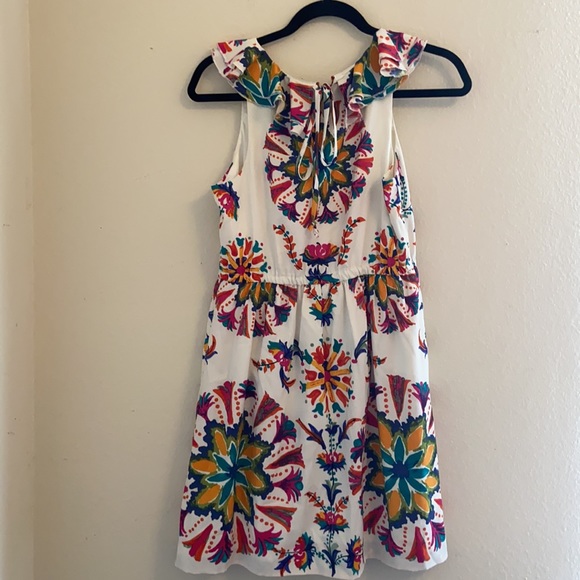 Woman's Ruffle V Neck Dress - Picture 5 of 5